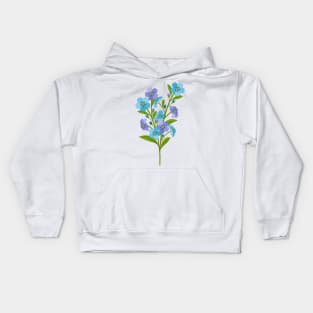 Forget Me Not Flowers Kids Hoodie